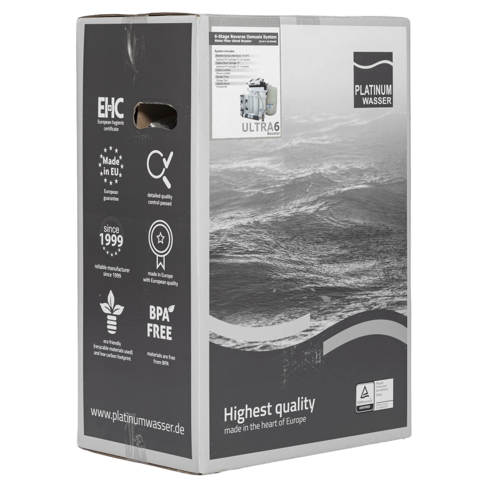 Фильтр обратного осмоса Platinum Wasser RO6P PLAT-F-ULTRA6B с насосом Фильтр обратного осмоса Platinum Wasser RO6P PLAT-F-ULTRA6B с насосом